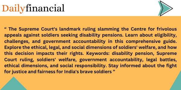 Supreme Court Slams Centre: Are Soldiers Being Denied Their Rightful Disability Pensions? 18 meta1