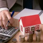 A calculator and a house icon representing home loan EMI and tenure calculations.