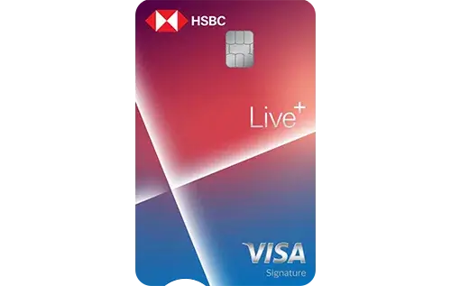 Best Credit Cards 18 HSBC Live+ credit card with chip and contactless payment, offering travel rewards and cashback benefits