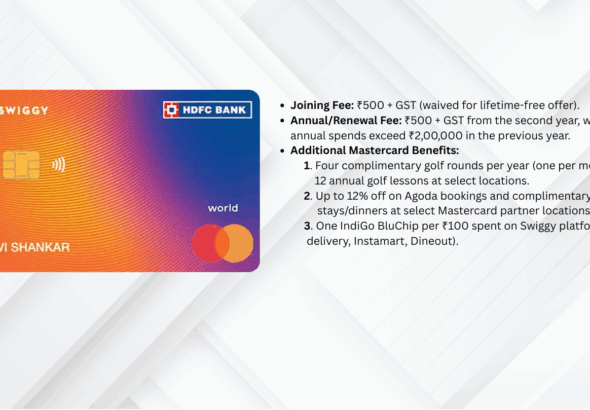 Swiggy HDFC Bank Credit Card: Product Details, Rewards, Benefits, Fees, Pros & Cons The Swiggy HDFC Bank Credit Card, a co-branded offering from HDFC Bank and Swiggy, is tailored for frequent Swiggy users and online shoppers