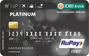 IDBI RuPay Platinum Debit Card