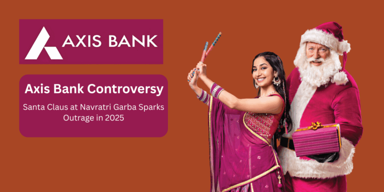 Axis Bank Controversy: 'Christianisation' of Hindu Festivals? Santa Claus at Navratri Garba Sparks Outrage in 2025