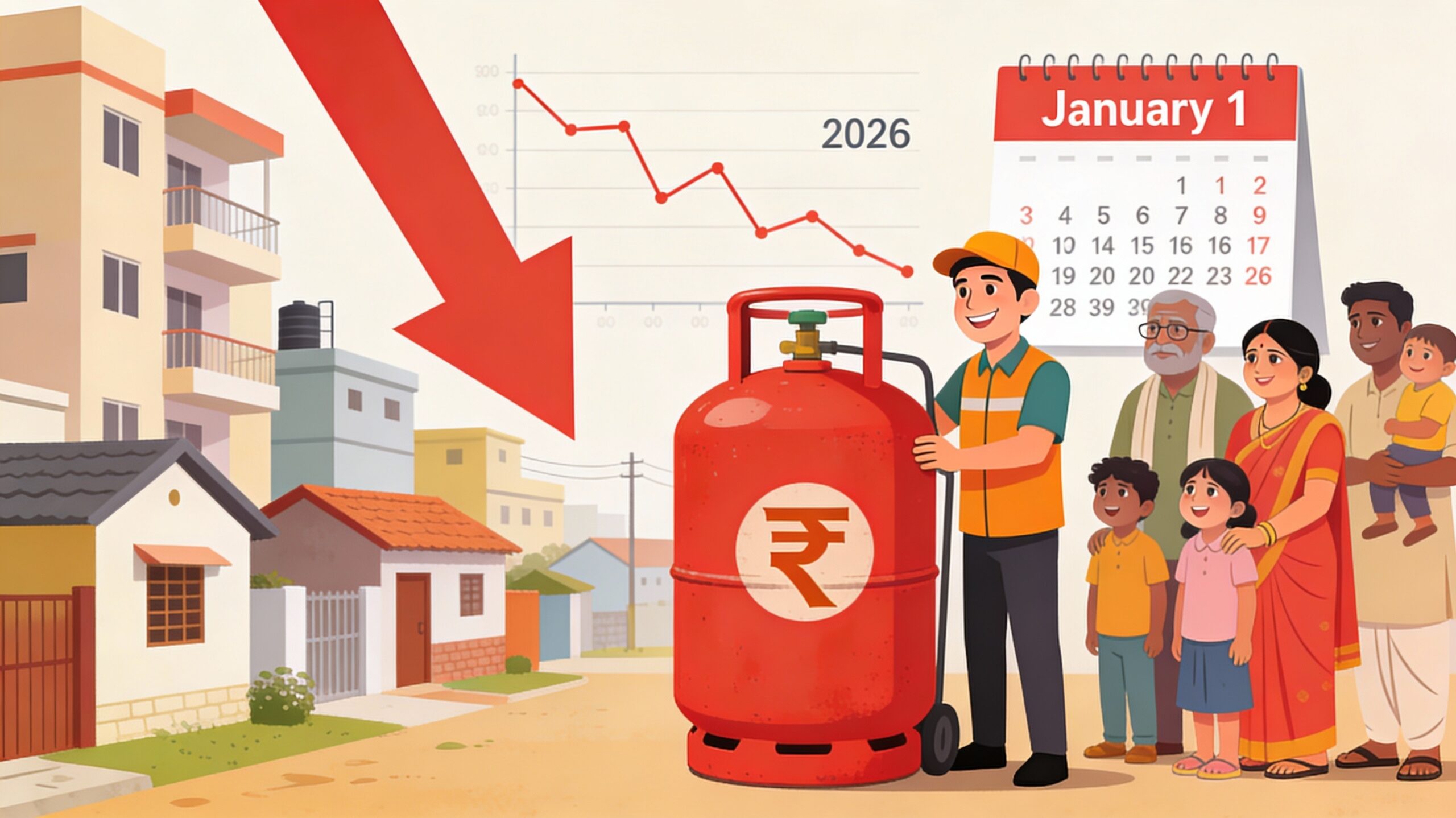 LPG Price Cut 2026: ₹30-40 Reduction Expected on Jan 1 Amid 21% Crude Oil Drop