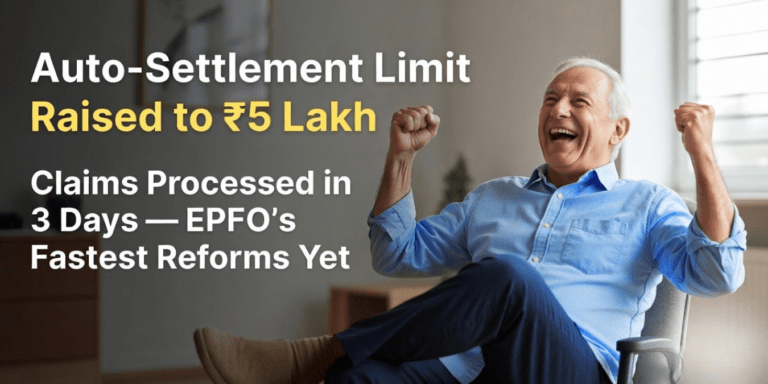 Auto-Settlement Limit Raised to ₹5 Lakh and Claims Processed in 3 Days — EPFO's Fastest Reforms Yet