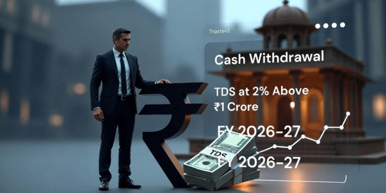Cash Withdrawal TDS at 2% Above ₹1 Crore — How Current Account Holders Are Restructuring Transactions to Stay Tax-Smart in FY 2026–27