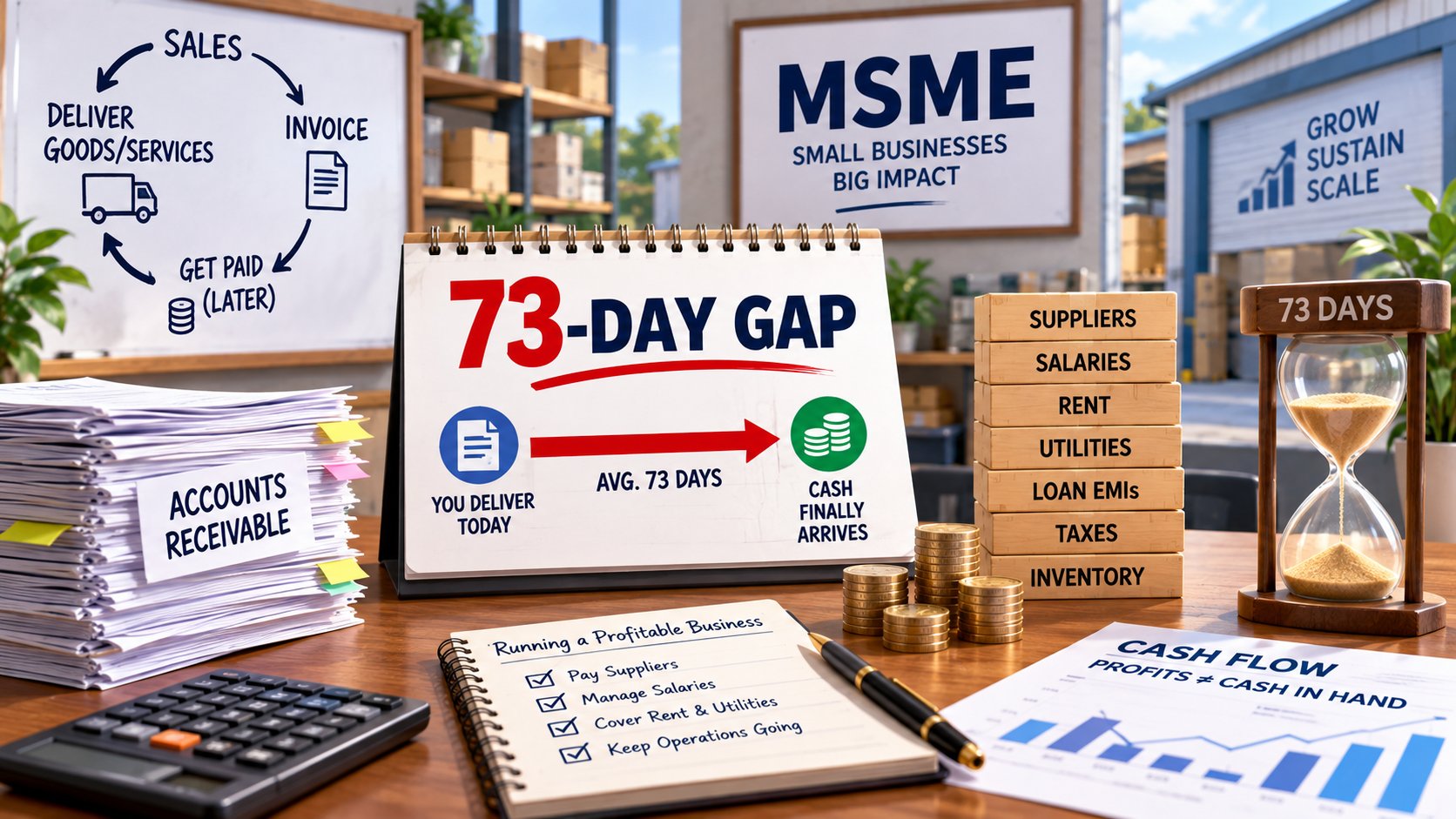 Why Profitable MSMEs Still Run Out of Cash: The 73-Day Gap Behind the Squeeze 6 Why Profitable MSMEs Still Run Out of Cash: The 73-Day Gap Behind the Squeeze