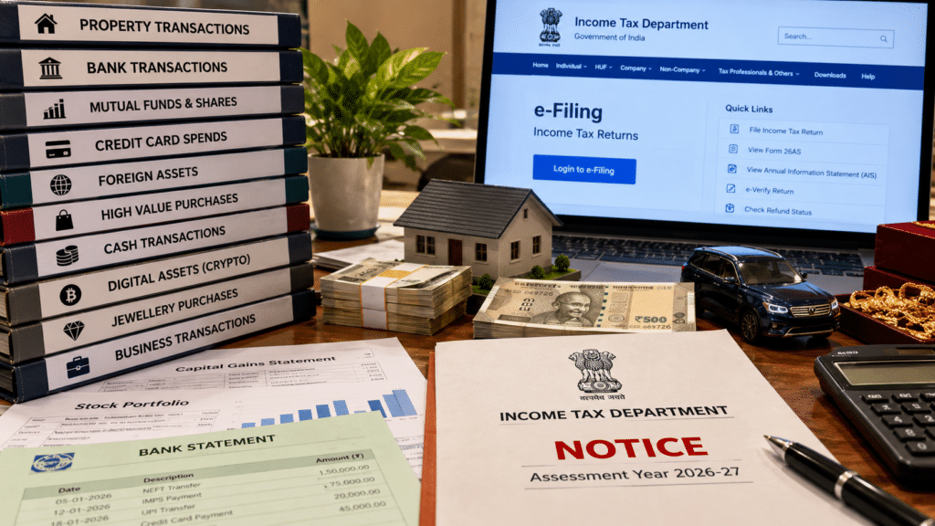 10 High-Value Transactions the Income Tax Department Tracks in 2026, and When One of Them Can Lead to a Tax Notice