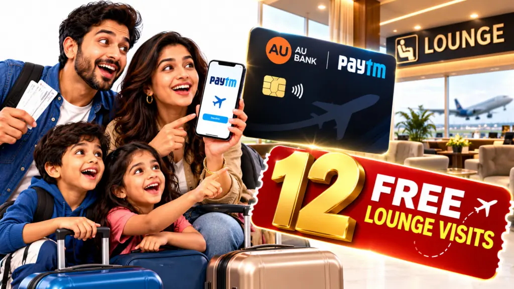 AU Bank and Paytm’s New Card Gives Families Up to 12 Free Lounge Visits — If You Book Flights on Paytm
