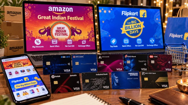 Best Credit Cards for Flipkart Big Billion Days and Amazon Great Indian Festival 2026: Which Card Saves the Most, and Where the 10% Stops