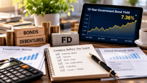 Bonds and Debentures Explained: Can They Beat Your FD Now That 10-Year Yields Are Near 7.36%?
