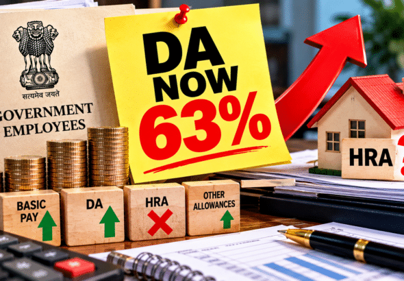 DA Is Now 63% — So Why Won't Your HRA Rise This Time, and What Actually Goes Up?