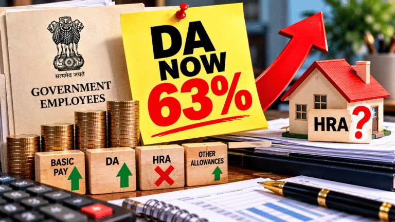 DA Is Now 63% — So Why Won't Your HRA Rise This Time, and What Actually Goes Up?