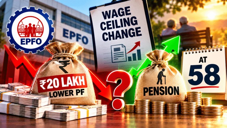 EPFO Wage Ceiling Change: Why Your PF Could Be ₹20 Lakh Lower at 58 — and What the Pension Gives Back