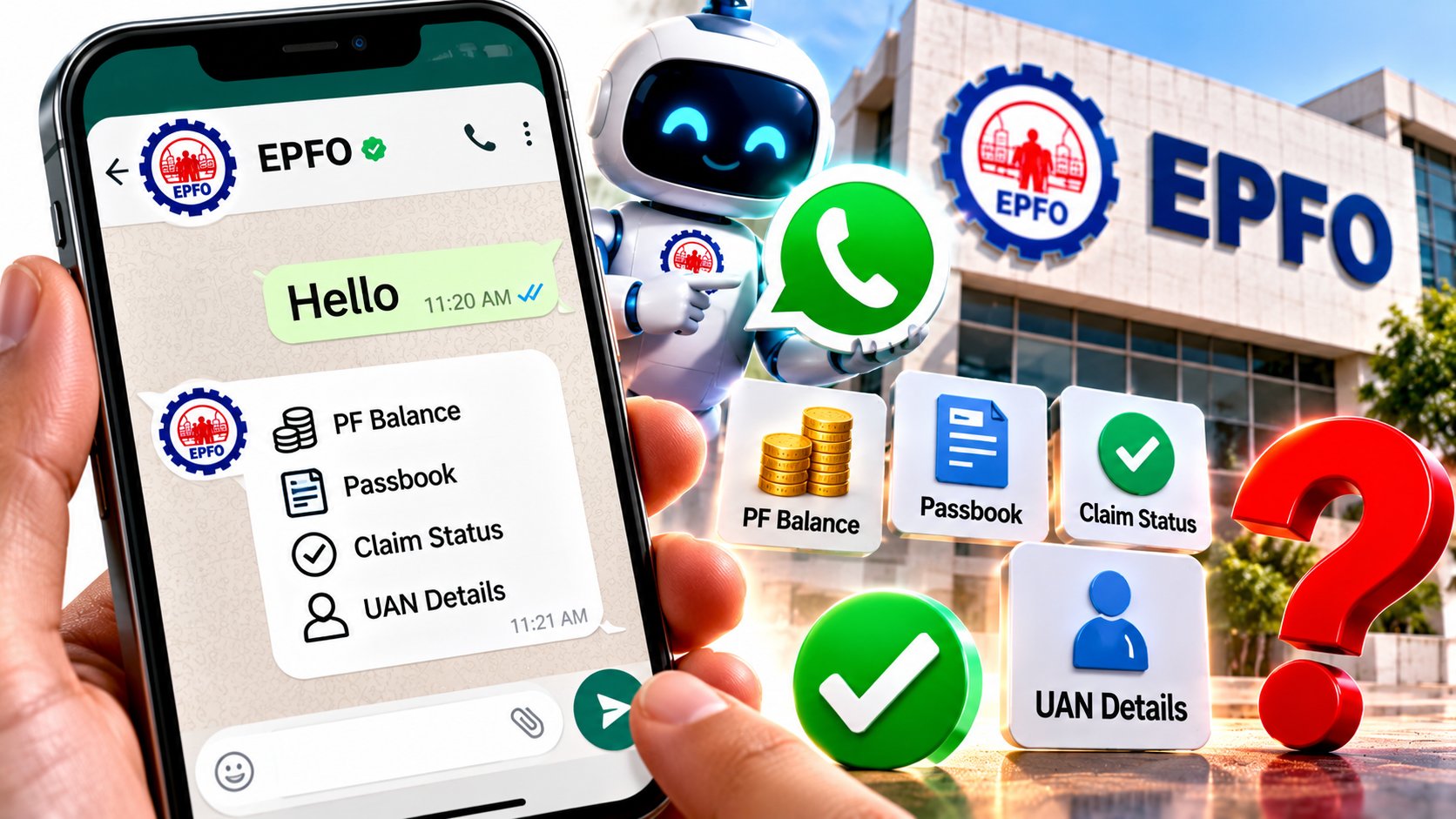 EPFO on WhatsApp in 2026: Can You Really Get a Full PF Update With a “Hello” — and What Works Today?