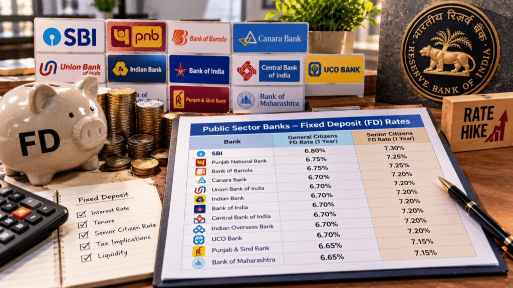 FD Rates at All 12 Public Sector Banks After the RBI Hike — Who Pays Most, and Why Most Have Not Moved Yet