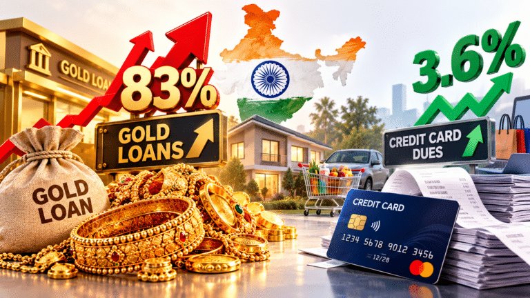 Gold Loans Up 83% as Credit Card Dues Grow Just 3.6%: What India's 2026 Debt Shift Says About Household Finances