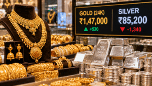 Gold and Silver Price Today: 24K Near ₹1.47 Lakh, Silver Half Its Peak — Is This the Pre-Dhanteras Dip Buyers Waited For?