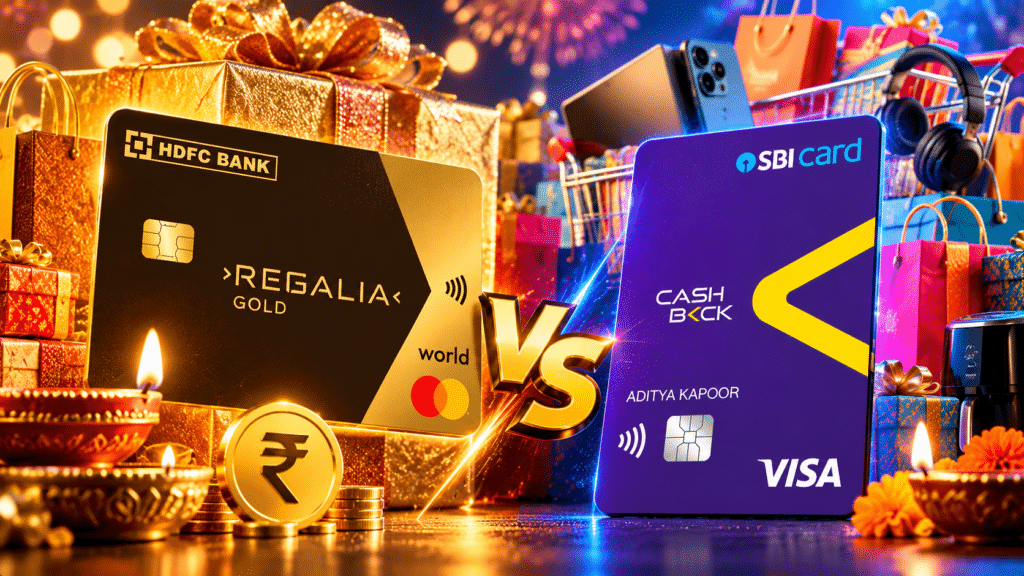HDFC Regalia Gold vs SBI Cashback for Diwali 2026: Which Card Returns More on Your Festive Shopping?