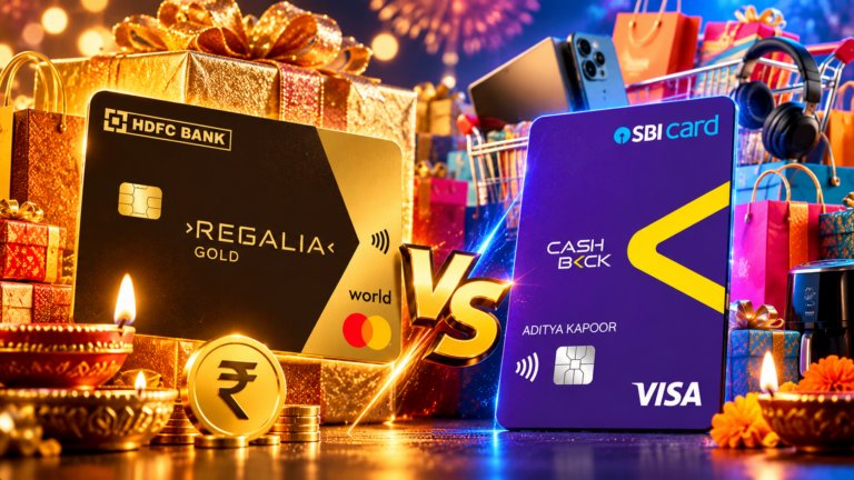 HDFC Regalia Gold vs SBI Cashback for Diwali 2026: Which Card Returns More on Your Festive Shopping?