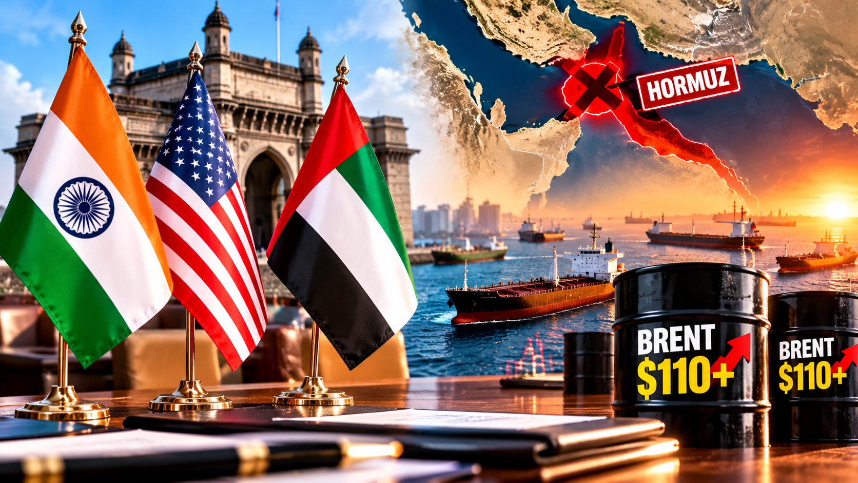 India, US and UAE Trilateral Talks in Mumbai: What the Oil Security Meeting Means With Hormuz Shut and Brent Above $110