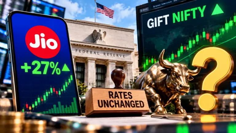 Jio Lists at a 27% Gain, the Fed Holds Rates and GIFT Nifty Turns Green. Is a Rally Next?