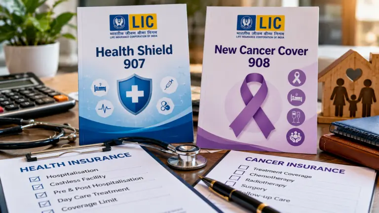 LIC Health Shield 907 vs New Cancer Cover 908: What Each Actually Pays on a Claim — and Who Should Think Twice