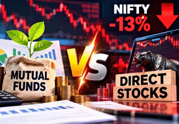 Mutual Funds vs Direct Stocks When the Nifty Is Down 13% — Which Holds Up Better in Volatile Markets?