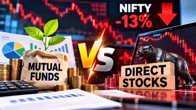 Mutual Funds vs Direct Stocks When the Nifty Is Down 13% — Which Holds Up Better in Volatile Markets?