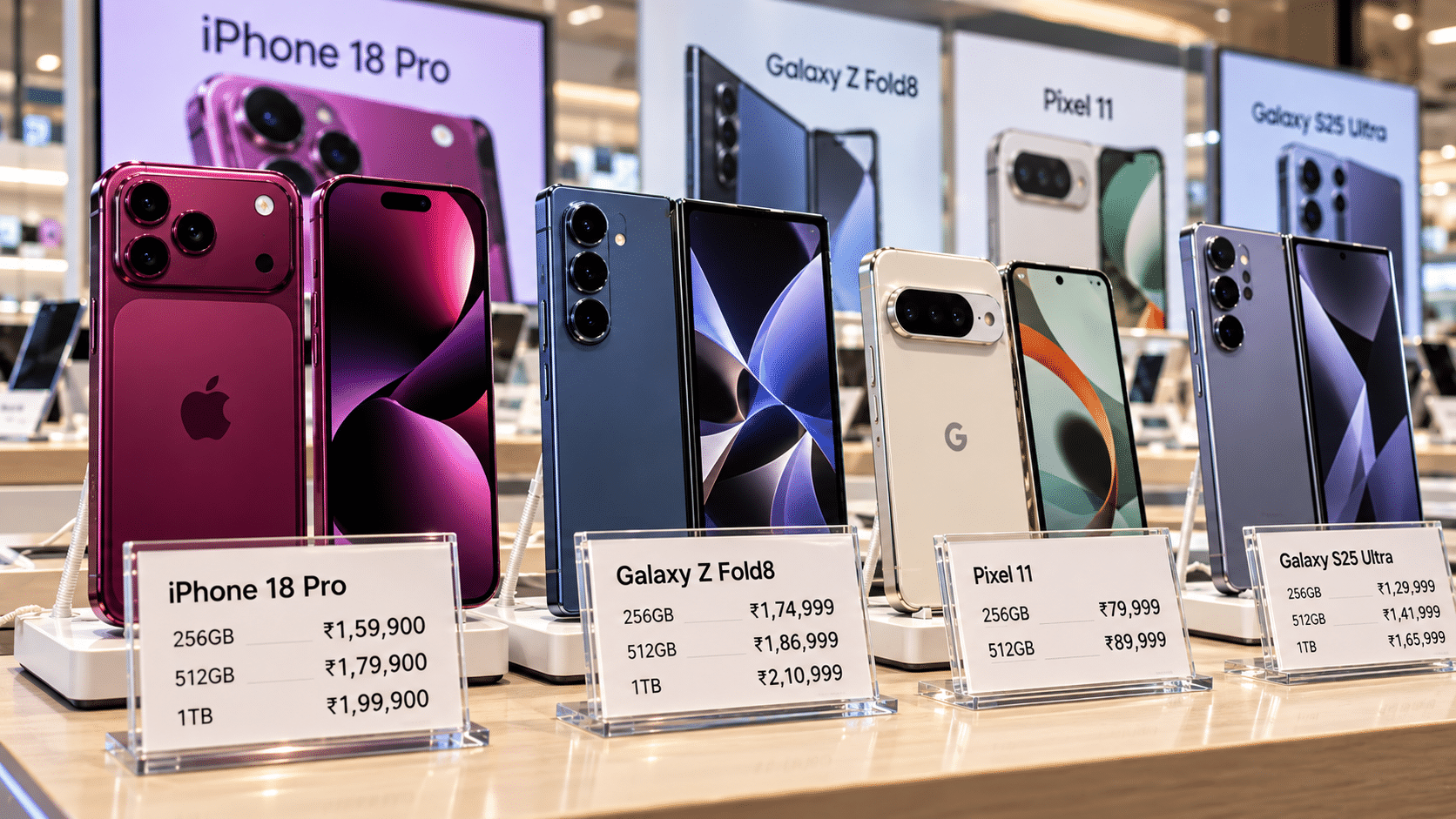 No GST Cut on Mobiles, Flagship Prices Up to 47% Higher: What a 5% Rate Would Have Saved on the iPhone 18 Pro, Fold 8 and Pixel 11
