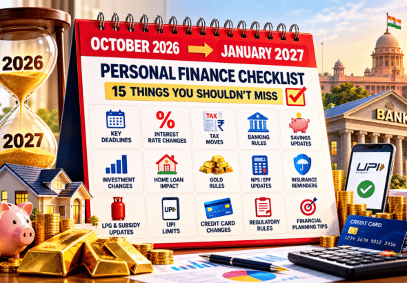 October 2026 to January 2027 Personal Finance Checklist: 15 Deadlines, Interest-Rate Changes, Tax Moves and Banking Rules You Shouldn’t Miss