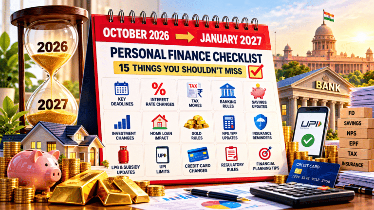 October 2026 to January 2027 Personal Finance Checklist: 15 Deadlines, Interest-Rate Changes, Tax Moves and Banking Rules You Shouldn’t Miss
