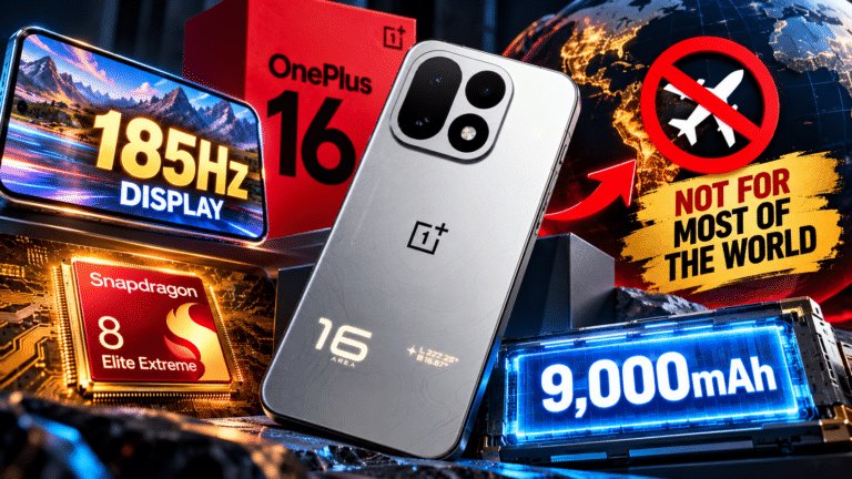 OnePlus 16 First Look: A 185Hz Screen, Snapdragon 8 Elite Extreme and a 9,000mAh Battery — but Not for Most of the World
