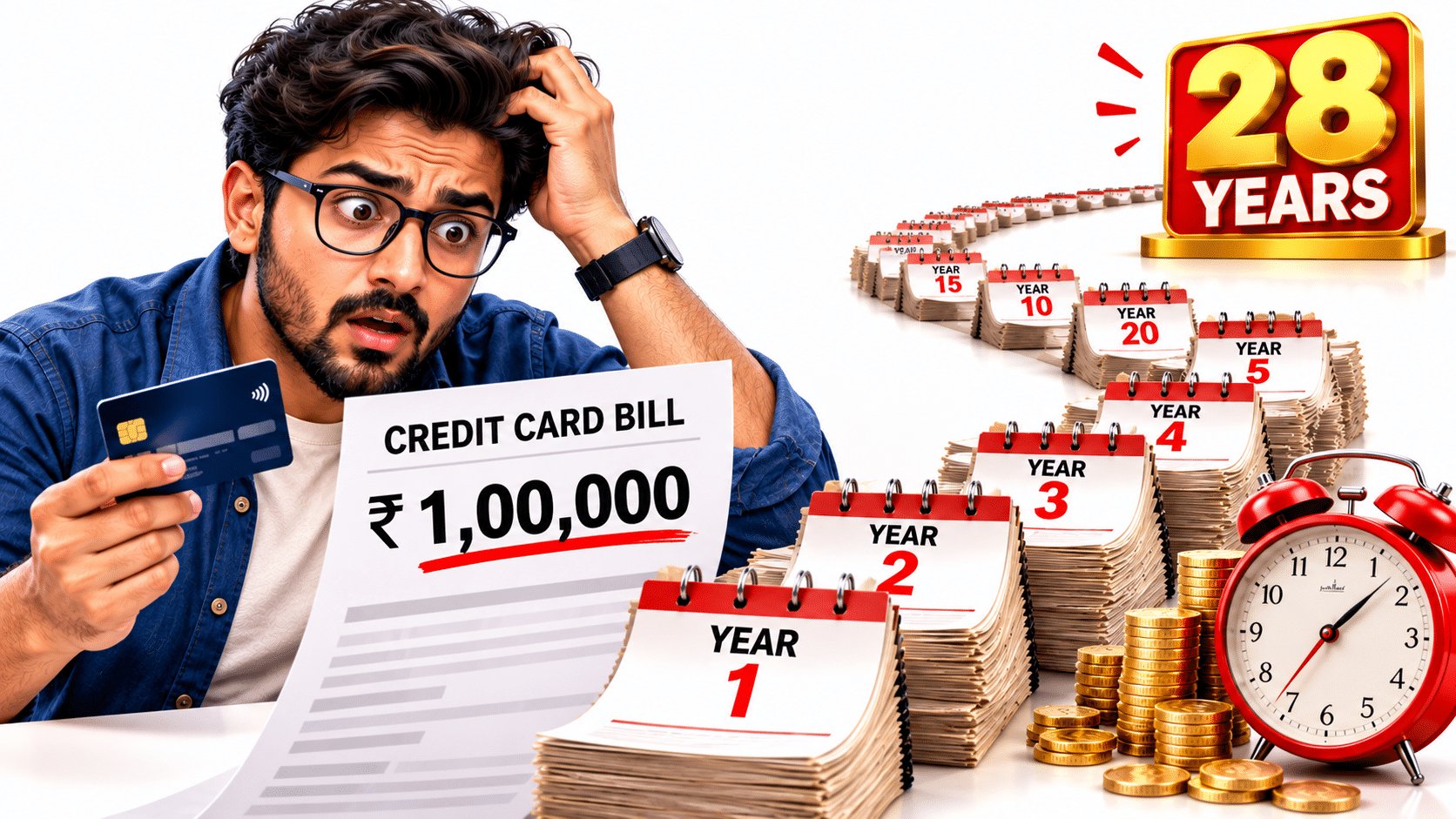 Paying Only the Minimum on Your Credit Card? A ₹1 Lakh Bill Could Take About 28 Years to Clear