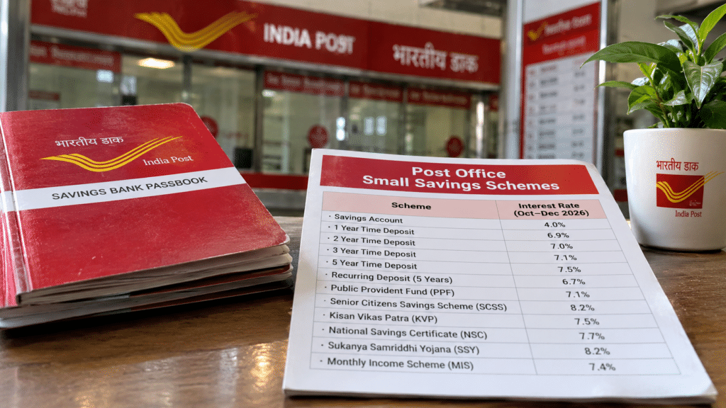 Post Office Small Savings Scheme Rates Stay Put for October to December 2026 — Which Ones Lock In and Which Ones Float?