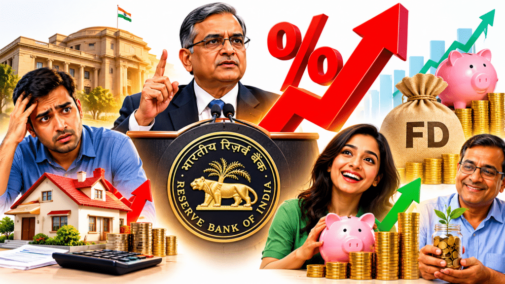 RBI Rate Hike in October 2026? What a Higher Repo Rate Could Mean for Your Home Loan EMI, FD Returns and Savings