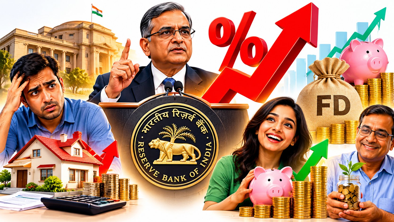 RBI Rate Hike in October 2026? What a Higher Repo Rate Could Mean for Your Home Loan EMI, FD Returns and Savings