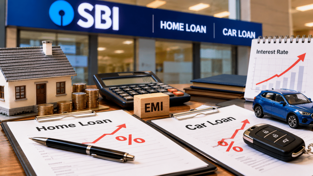 SBI Home and Car Loan Rate Hike: How Much Your EMI Rises — and Why Most Existing Car Loans Won't Change