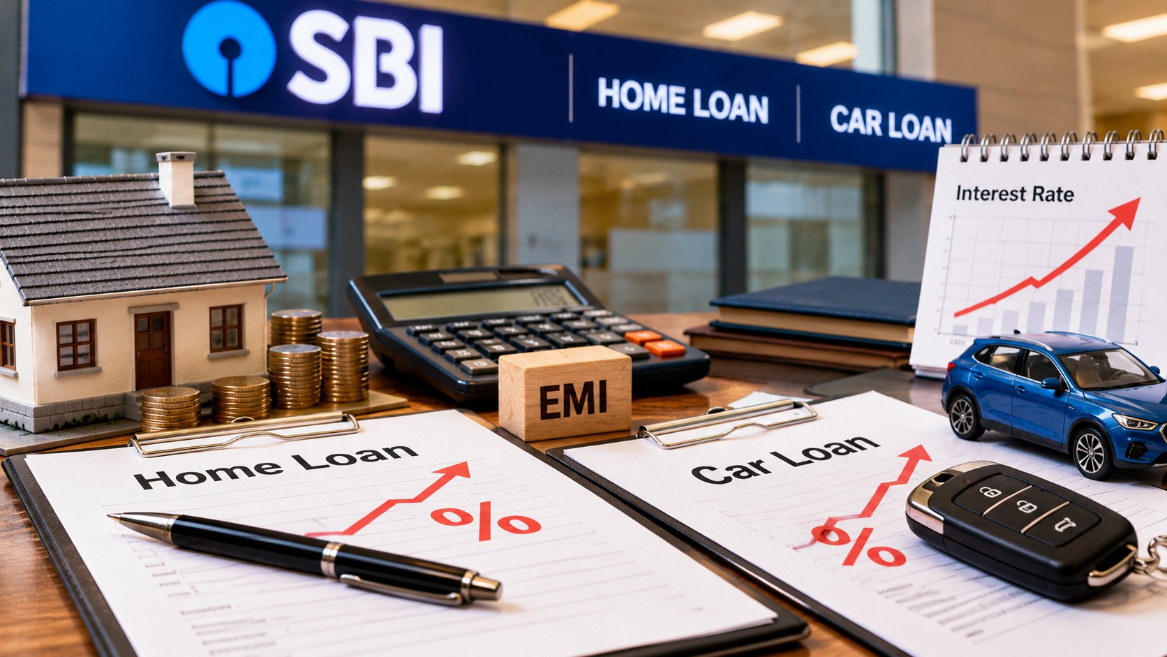 SBI Home and Car Loan Rate Hike: How Much Your EMI Rises — and Why Most Existing Car Loans Won't Change