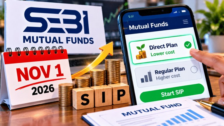 SEBI Makes Direct Plans the Default on Mutual Fund Websites and Apps From November 1 — What Changes for Your SIP, and When Switching Is Worth It
