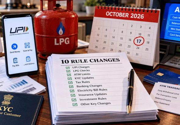 The 10 Rule Changes Already Shaping Your Money by 17 October — UPI Charges, LPG Checks, ATM Limits and More