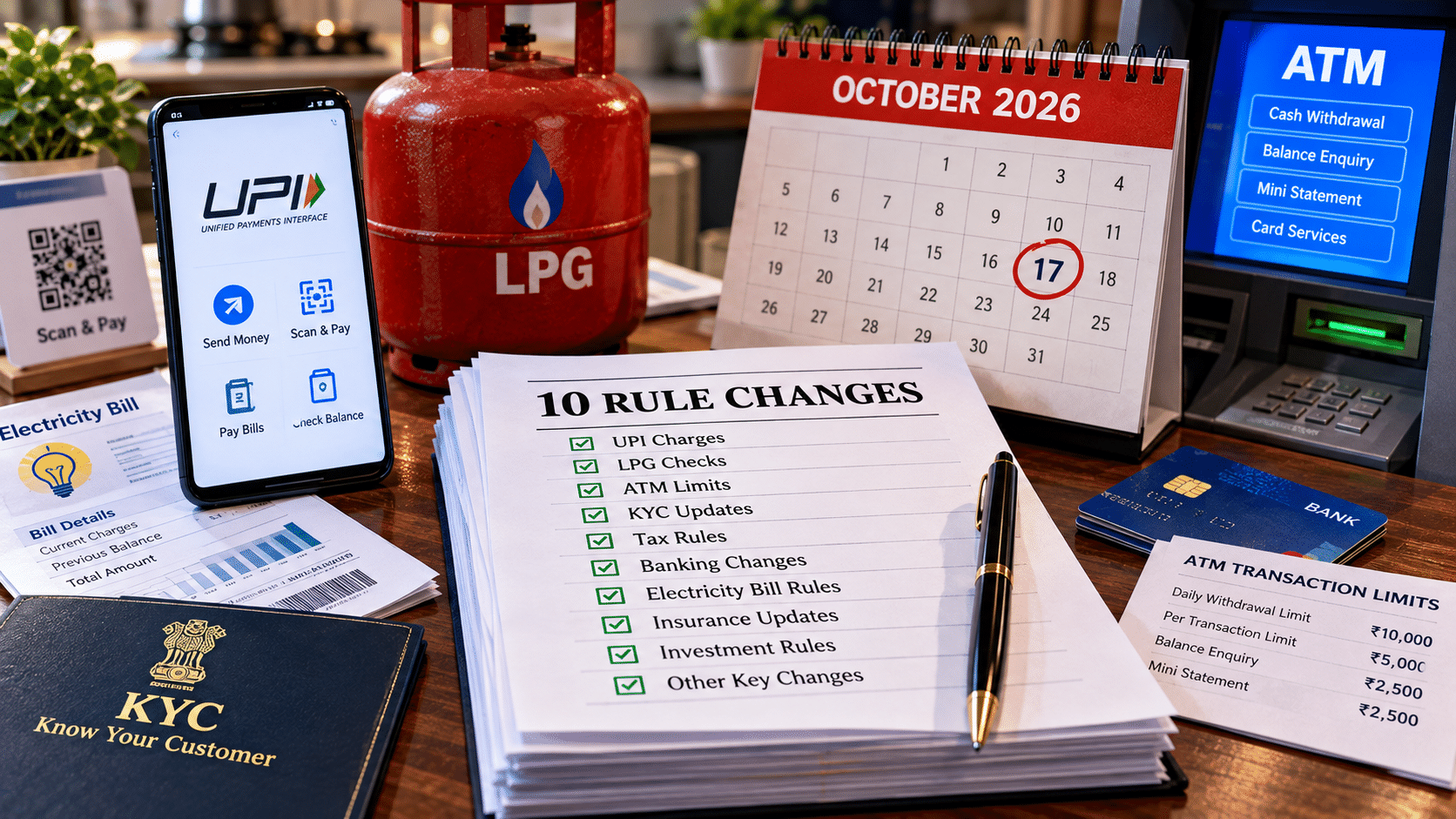 The 10 Rule Changes Already Shaping Your Money by 17 October — UPI Charges, LPG Checks, ATM Limits and More