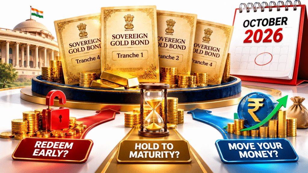 Four Sovereign Gold Bond Tranches Open for Early Exit in October 2026 — Should You Redeem, Hold to Maturity or Move Your Money?