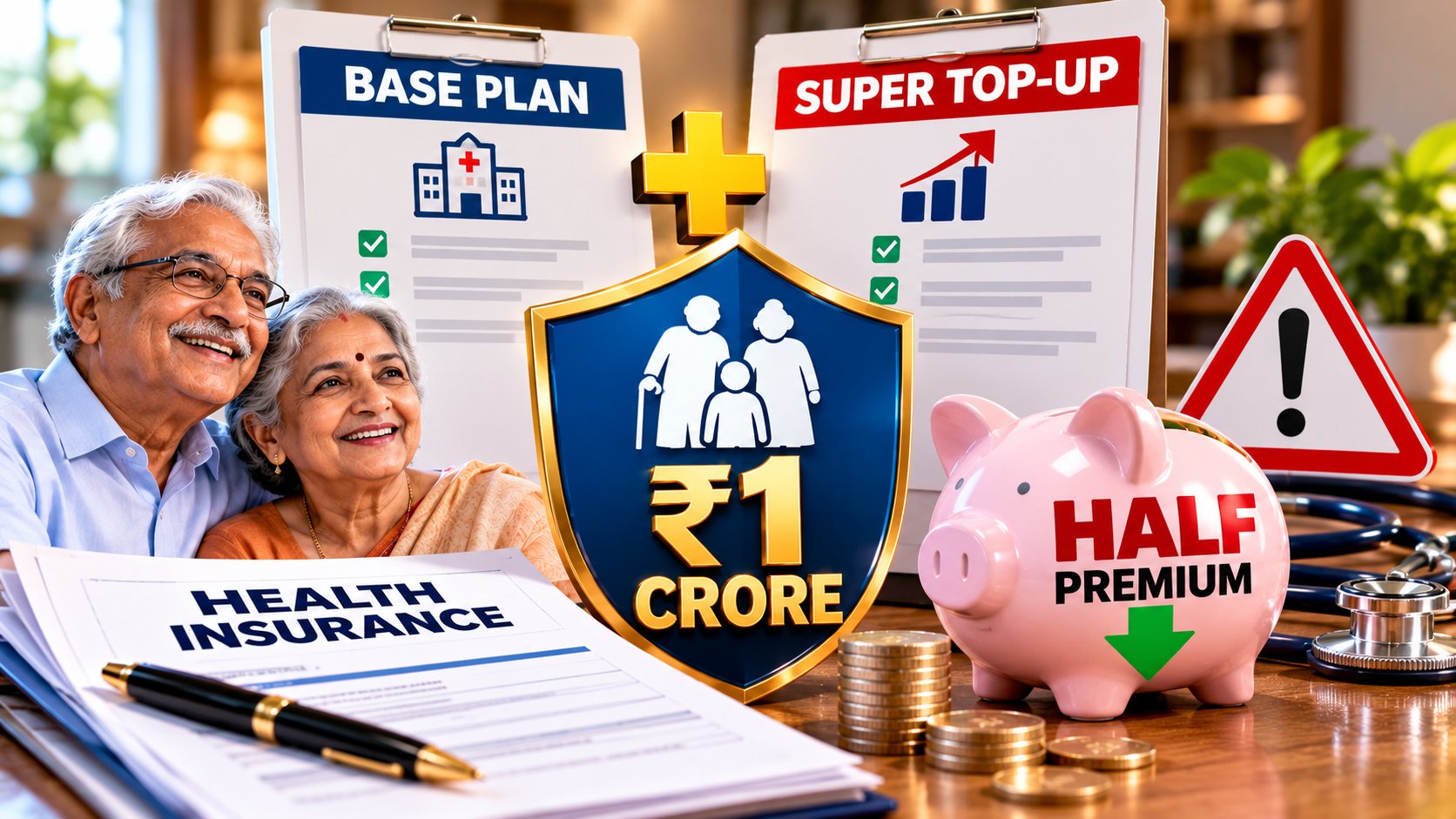₹1 Crore Health Cover for Parents at Half the Premium: How Base Plus Super Top-Up Works — and Where It Can Let You Down