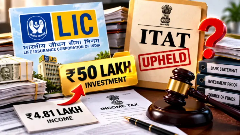 ₹50 Lakh LIC Investment on ₹4.81 Lakh Income: Why ITAT Upheld the Tax Addition — and How to Prove Your Source